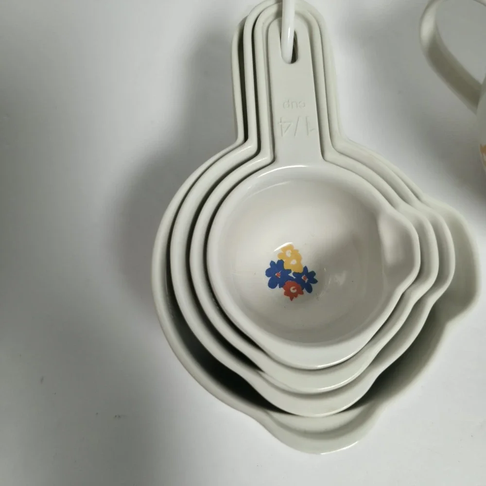 The Pioneer Woman Dazzling Dahlias Melamine Measuring Cups & 2 Cup Bowl Set